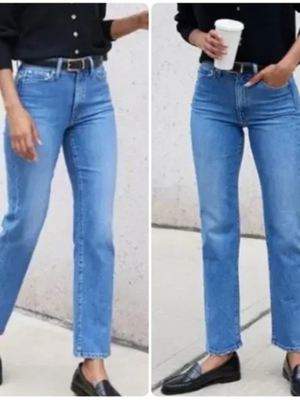 AYR The LaLa Straight-Leg Jeans in Light Blue Denim